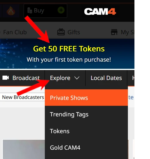 CAM4 tips and promotions